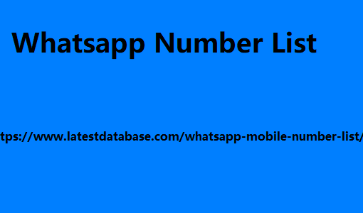 Whatsapp Number List