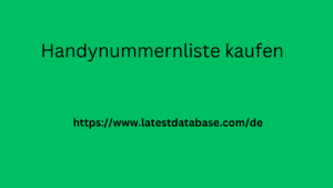 Handynummernliste kaufen