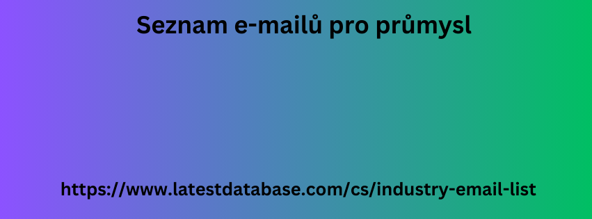 Seznam e-mailů pro průmysl