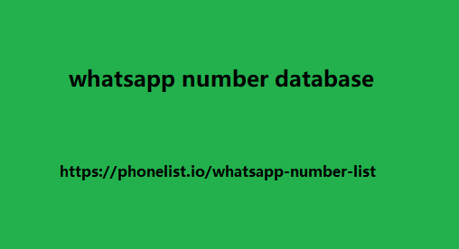 whatsapp number database